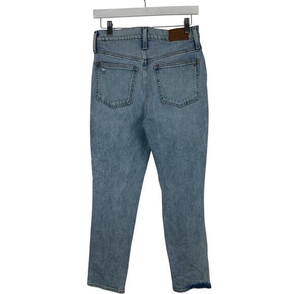 Madewell Jeans Women Size 26 Perfect Vintage Crop Straight High Rise Distressed - Picture 3 of 14